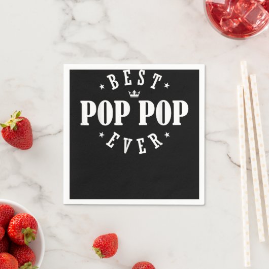 Best Pop Pop Ever Design - Pop Pop Serviette (Beispiel)