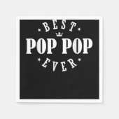 Best Pop Pop Ever Design - Pop Pop Serviette (Vorderseite)