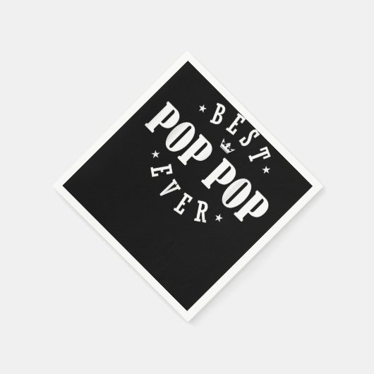 Best Pop Pop Ever Design - Pop Pop Serviette (Ecke)