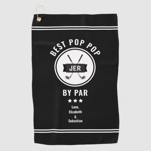 Best Pop Pop Par Moderner Golfer Golf im Val Piora Golfhandtuch (Vorderseite)