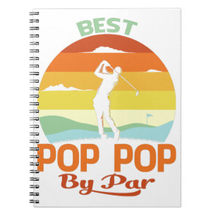 Best Pop Pop Par Vatertag Golf Shirt Geschenk Notizblock