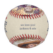 Best Poppop je | Foto für Großvater Baseball (Rückseite)