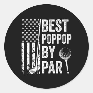 Best Poppop Par Usa Flag Golf Fathon Day Golfi Runder Aufkleber