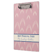 Best Principal Ever Personalized Boho Rainbow Klemmbrett (Links)