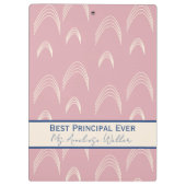 Best Principal Ever Personalized Boho Rainbow Klemmbrett (Rückseite)