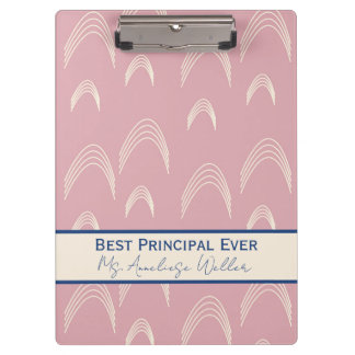 Best Principal Ever Personalized Boho Rainbow Klemmbrett