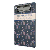 Best Principal Ever Personalized Boho Rainbow Mini Klemmbrett (Gewinkelt2)