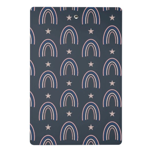 Best Principal Ever Personalized Boho Rainbow Mini Klemmbrett (Rückseite)