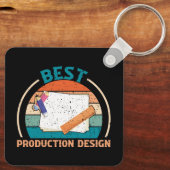 Best Production Design - Retro Style Schlüsselanhä Schlüsselanhänger (Rückseite)