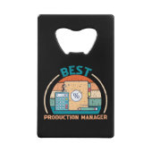 Best Production Manager Retro - Crew-Geschenk Geldbeutel Flaschenöffner (Vorderseite)