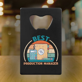 Best Production Manager Retro - Crew-Geschenk Geldbeutel Flaschenöffner