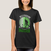 Best Pucking Dad Ever Retro Ice Hockey Coach On Fa T-Shirt (Vorderseite)