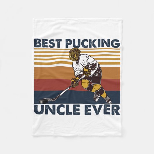 Best Pucking Uncle Ever Funny Hockey Uncle Saying  Fleecedecke (Vorderseite)