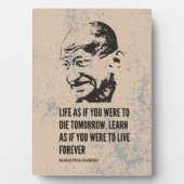 Best Quotes Mahatma Gandhi Plaque Fotoplatte (Vorderseite)