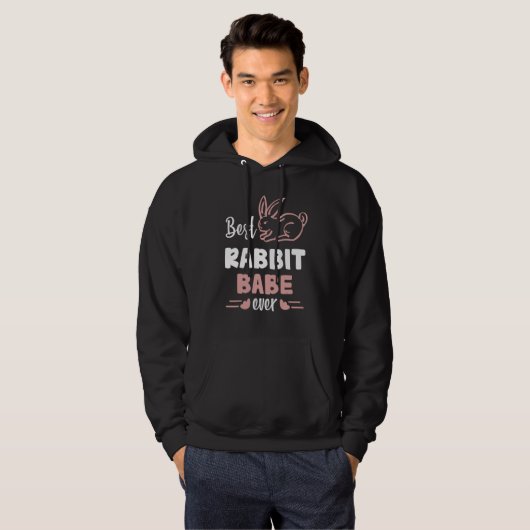 Best Rabbit Babe Ever Cute Bunny Family Couple Mat Hoodie (Vorne ganz)