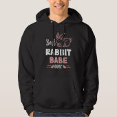 Best Rabbit Babe Ever Cute Bunny Family Couple Mat Hoodie (Vorderseite)