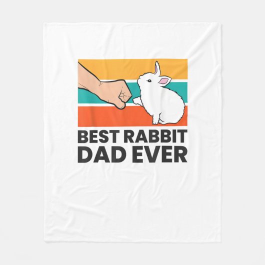 Best Rabbit Vater je Funny Rabbit Pater Rabbit Bu Fleecedecke (Vorderseite)