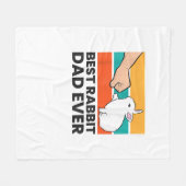 Best Rabbit Vater je Funny Rabbit Pater Rabbit Bu Fleecedecke (Vorderseite (Horizontal))