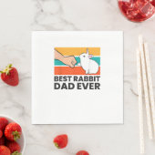 Best Rabbit Vater je Funny Rabbit Pater Rabbit Bu Serviette (Beispiel)