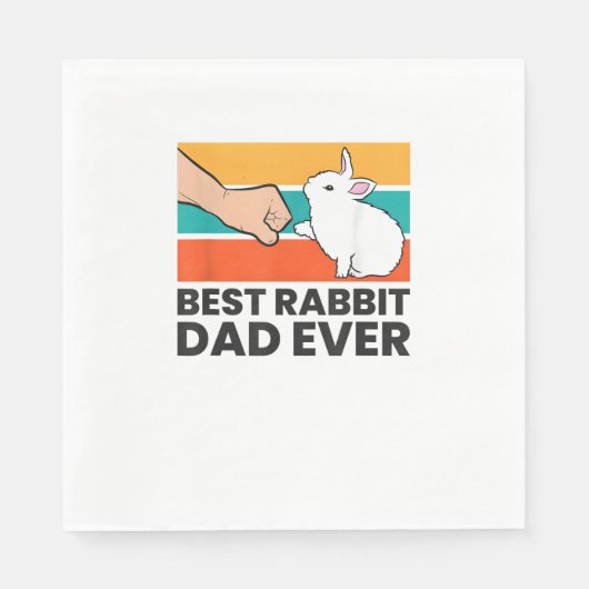 Best Rabbit Vater je Funny Rabbit Pater Rabbit Bu Serviette (Vorderseite)