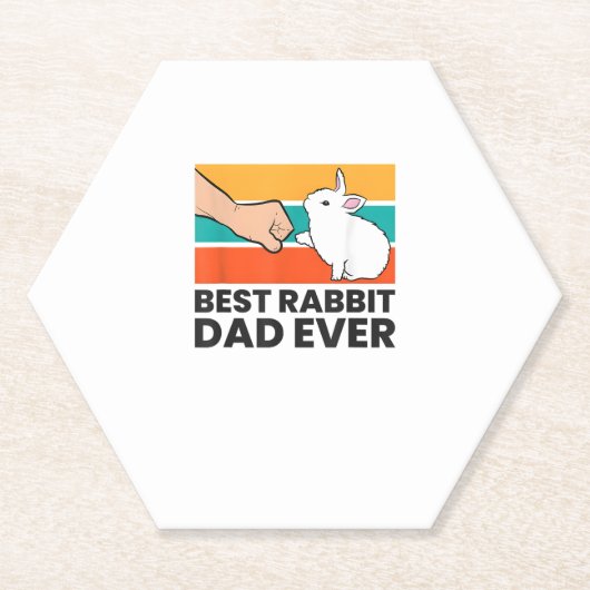 Best Rabbit Vater je Funny Rabbit Pater Rabbit Bu Untersetzer (Vorderseite)