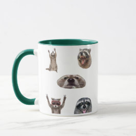 Best Raccoon Meme Compilation Funny Meme Set Mug Tasse