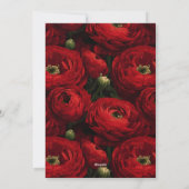 Best Ranunculus Floral Party Einladung (Rückseite)