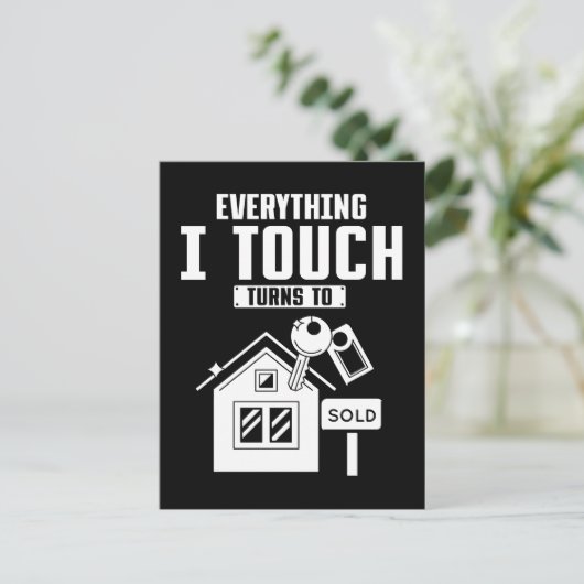 Best Real Anwesen Agent Postkarte (Stehend Vorderseite)