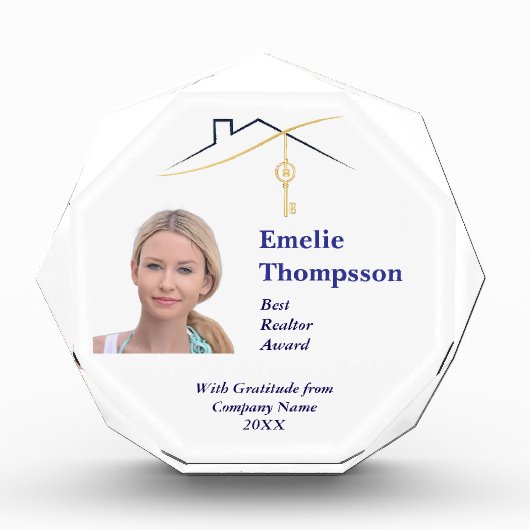 Best Realtor Award Personalized Photo Fotoblock (Vorderseite)