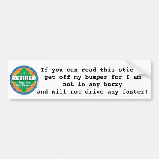 BEST "RETIRED PERSON'S"-AUTOAUFKLEBER JE AUTOAUFKLEBER (Vorne)