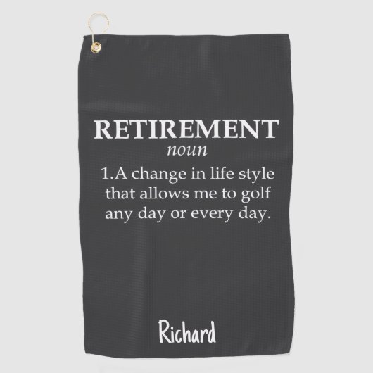 Best Retirement Gifts For Golfers Funny Retired Golfhandtuch (Vorderseite)