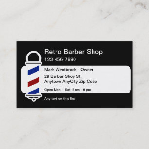 Best Retro Barber Shop Visitenkarten Visitenkarte