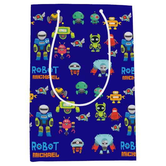 BEST ROBOT Geschenk Goody Bag Ever - Blue Funny Fu Mittlere Geschenktüte (Vorderseite)