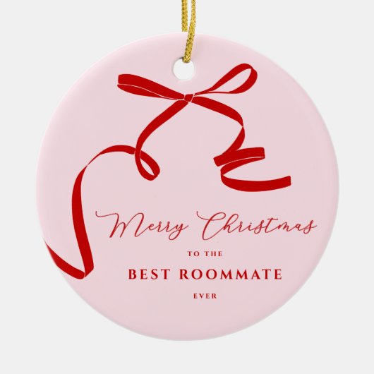 Best Roommate Christmas Keramik Ornament (Vorne)
