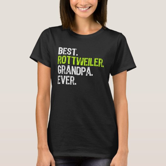 Best Rottweiler Grandpa Ever Dog T-Shirt (Vorderseite)