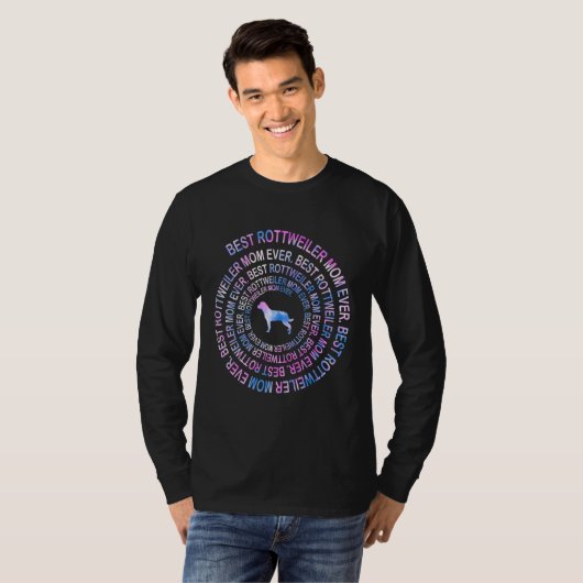 Best Rottweiler Mom Ever Tie Dye Spiral Dog T-Shirt (Vorne ganz)
