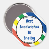 Best Sandwiches in Shelby Fun Colors Magnet (Vorderseite/Rückseite)