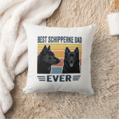 Best Schipperke Dad Ever Retro Dog Vector Design_1 Kissen (Decke)