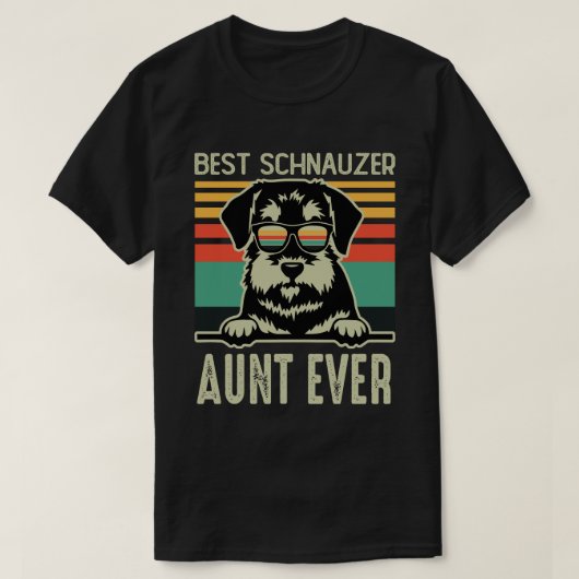 Best Schnauzer AUNT EVER Vintag T-Shirt (Design vorne)