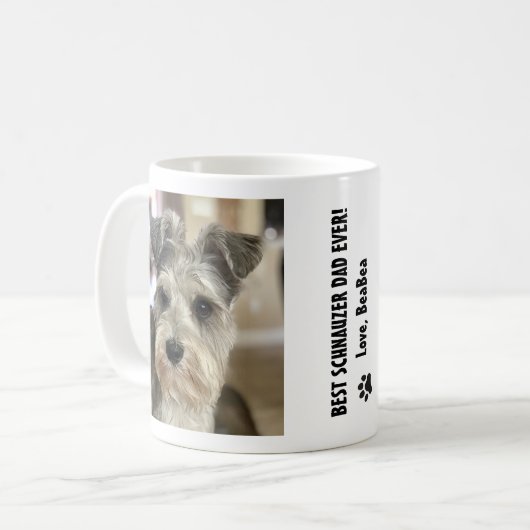 Best Schnauzer Foto Vater Dog Kaffeetasse (Vorderseite Links)