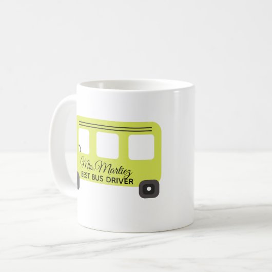 Best School Bus Driver Yellow Bus  Kaffeetasse (Vorderseite Links)