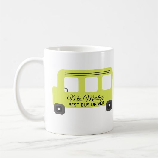Best School Bus Driver Yellow Bus  Kaffeetasse (Links)