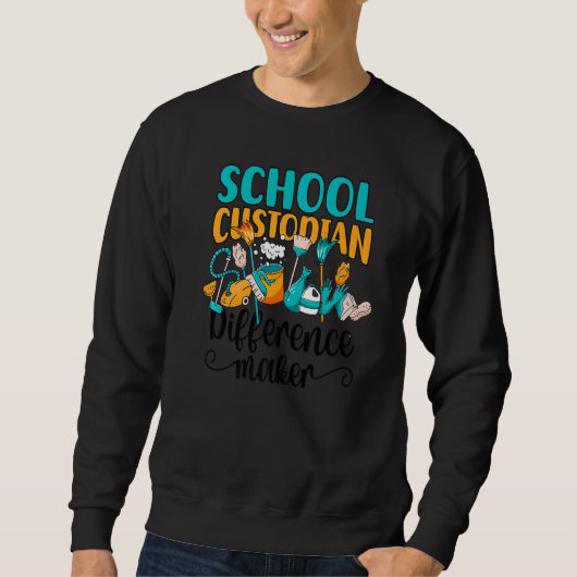 Best School Custodian Differenzial Maker School Ja Sweatshirt (Vorderseite)