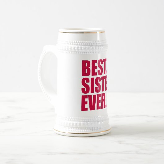 Best. Schwester. Immer.(rosane) Bierglas (Vorderseite Links)