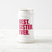Best. Schwester. Immer.(rosane) Bierglas (Mittel)
