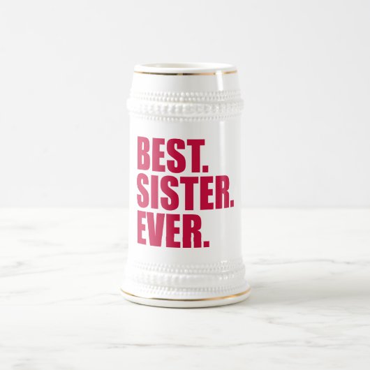 Best. Schwester. Immer.(rosane) Bierglas (Mittel)
