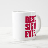 Best. Schwester. Immer.(rosane) Jumbo-Tasse (Vorderseite Rechts)
