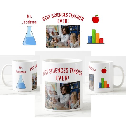 Best Sciences Teacher Ever Name Appreciation Foto Kaffeetasse