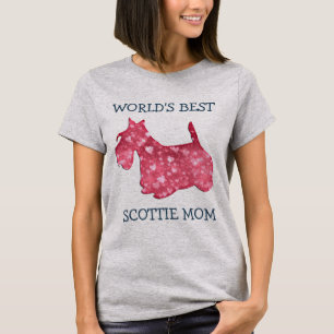 Best Scottie Hund Mama Herz T-Shirt