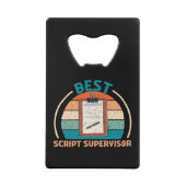 Best Script Supervisor Retro - Crew Geschenk Geldbeutel Flaschenöffner (Vorderseite)